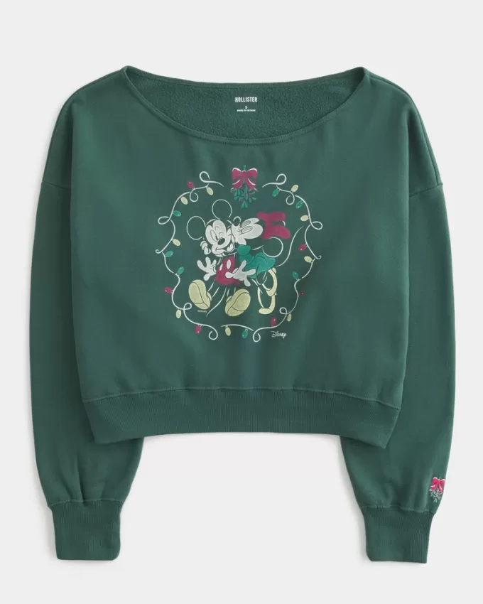 Mini Mickey and Minnie Mouse Graphic Sweatshirt,Mini Mickey and Minnie Mouse Graphic Sweatshirt