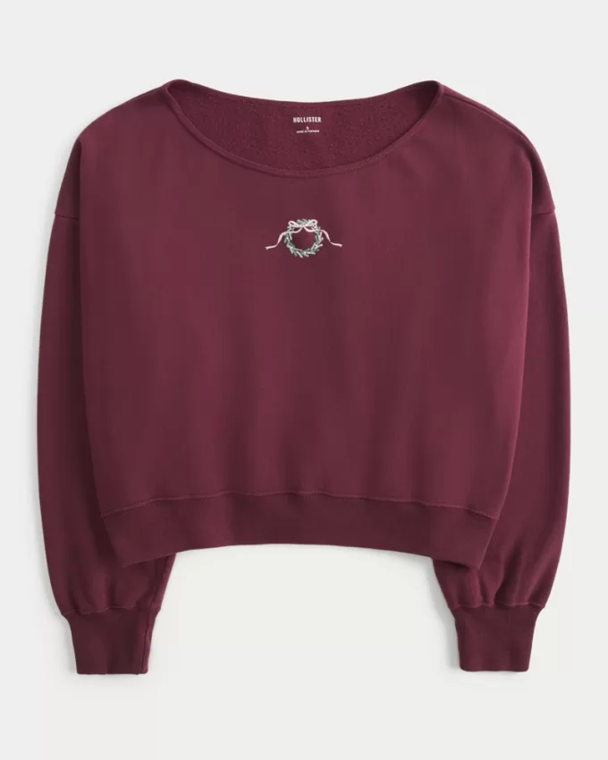 Mini Wreath Graphic Sweatshirt,Mini Wreath Graphic Sweatshirt Mini Wreath Graphic Sweatshirt,Mini Wreath Graphic Sweatshirt