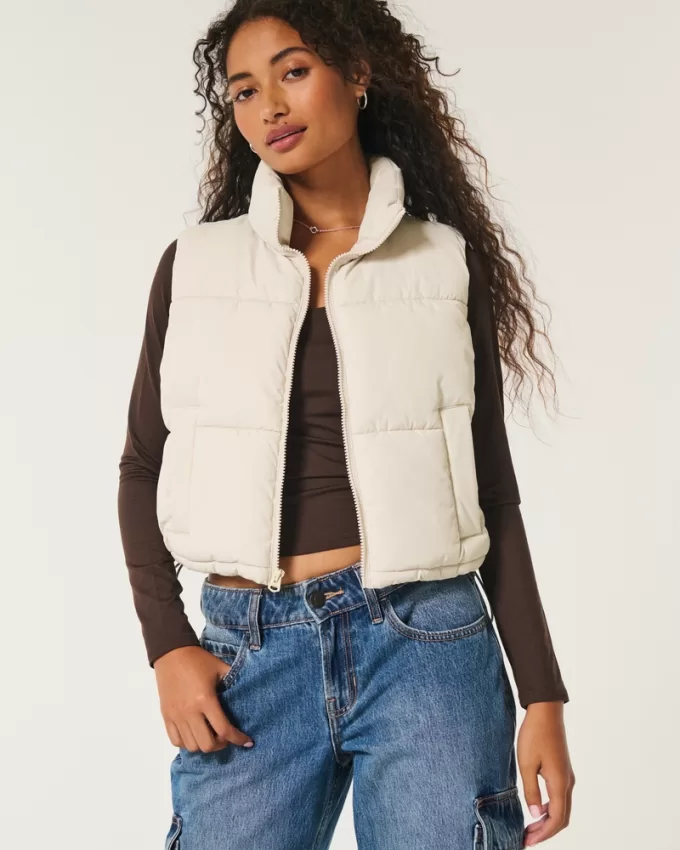 Mini Zip-Up Puffer Vest,Mini Zip-Up Puffer Vest Mini Zip-Up Puffer Vest,Mini Zip-Up Puffer Vest