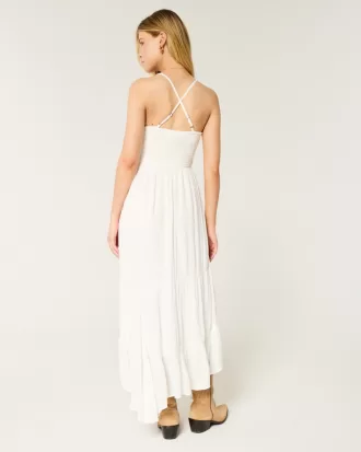 Mixed Fabric Crochet-Style Maxi Dress,Mixed Fabric Crochet-Style Maxi Dress Mixed Fabric Crochet-Style Maxi Dress,Mixed Fabric Crochet-Style Maxi Dress