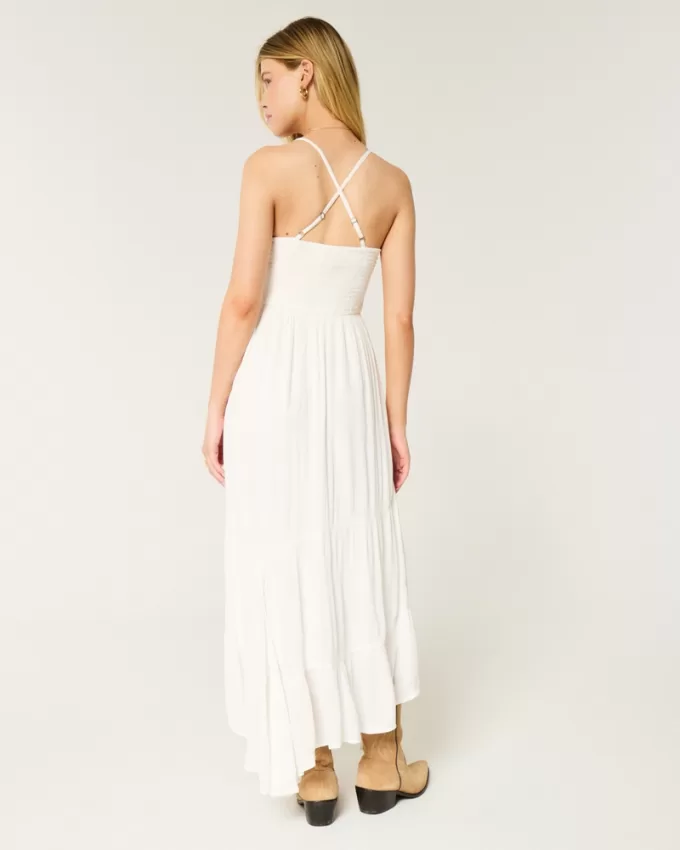 Mixed Fabric Crochet-Style Maxi Dress,Mixed Fabric Crochet-Style Maxi Dress Mixed Fabric Crochet-Style Maxi Dress,Mixed Fabric Crochet-Style Maxi Dress