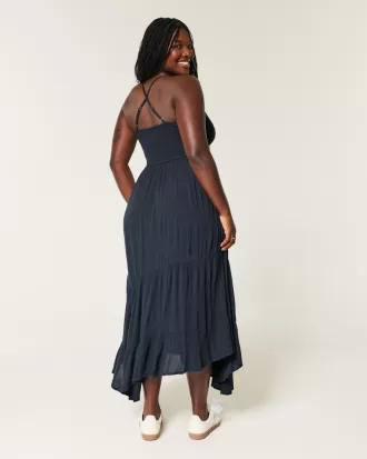 Mixed Fabric Crochet-Style Maxi Dress,Mixed Fabric Crochet-Style Maxi Dress Mixed Fabric Crochet-Style Maxi Dress,Mixed Fabric Crochet-Style Maxi Dress