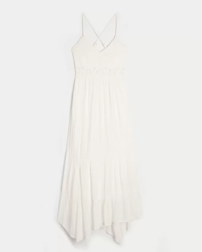 Mixed Fabric Crochet-Style Maxi Dress,Mixed Fabric Crochet-Style Maxi Dress Mixed Fabric Crochet-Style Maxi Dress,Mixed Fabric Crochet-Style Maxi Dress
