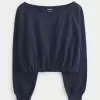 Off-the-Shoulder Bubble Hem Sweatshirt,Off-the-Shoulder Bubble Hem Sweatshirt Off-the-Shoulder Bubble Hem Sweatshirt,Off-the-Shoulder Bubble Hem Sweatshirt
