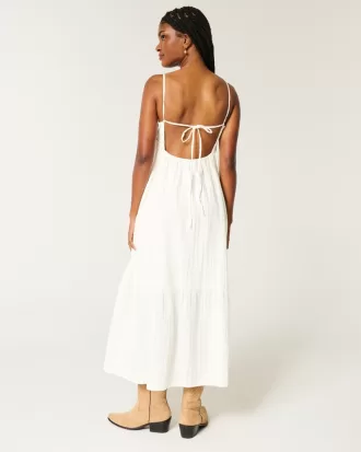 Open-Back Babydoll Maxi Dress,Open-Back Babydoll Maxi Dress Open-Back Babydoll Maxi Dress,Open-Back Babydoll Maxi Dress