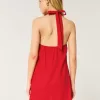 Open Back Linen-Blend Halter Dress,Open Back Linen-Blend Halter Dress Open Back Linen-Blend Halter Dress,Open Back Linen-Blend Halter Dress