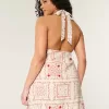 Open Back Linen-Blend Halter Dress,Open Back Linen-Blend Halter Dress Open Back Linen-Blend Halter Dress,Open Back Linen-Blend Halter Dress