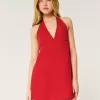 Open Back Linen-Blend Halter Dress,Open Back Linen-Blend Halter Dress Open Back Linen-Blend Halter Dress,Open Back Linen-Blend Halter Dress