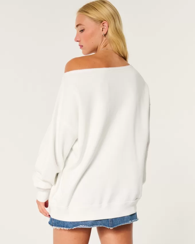 Oversized Clemson University Off-the-Shoulder Sweatshirt,Oversized Clemson University Off-the-Shoulder Sweatshirt Oversized Clemson University Off-the-Shoulder Sweatshirt,Oversized Clemson University Off-the-Shoulder Sweatshirt