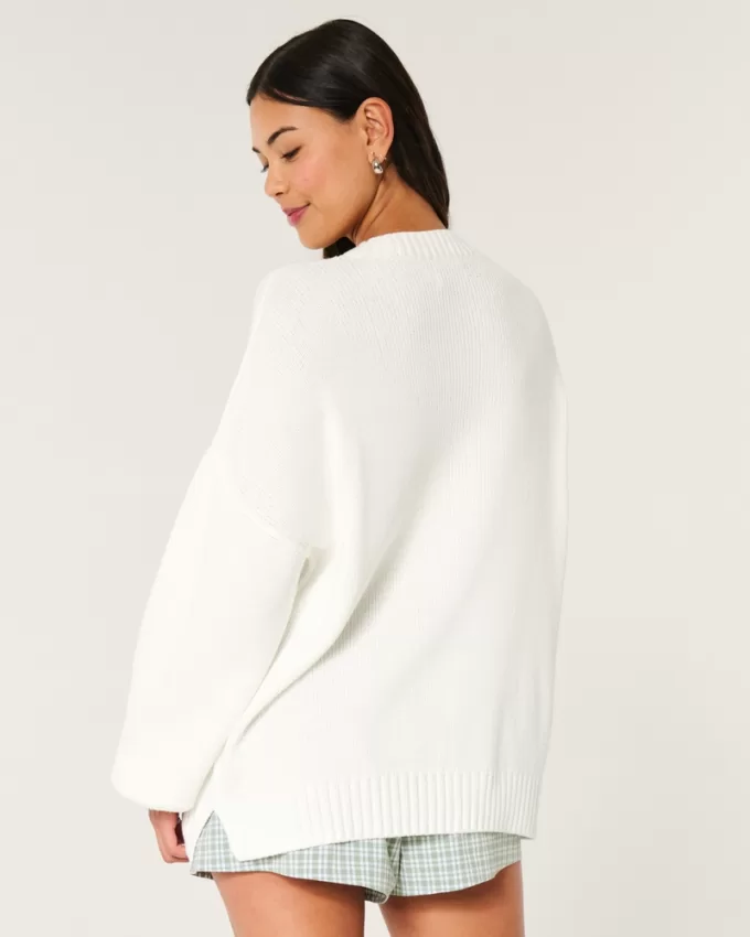 Oversized Crew Sweater,Oversized Crew Sweater Oversized Crew Sweater,Oversized Crew Sweater