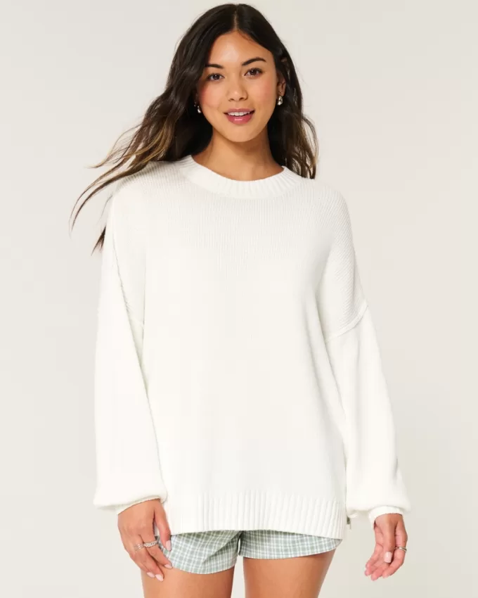 Oversized Crew Sweater,Oversized Crew Sweater Oversized Crew Sweater,Oversized Crew Sweater