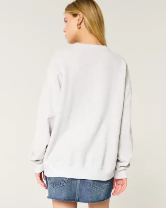 Oversized Flower Graphic Crew Sweatshirt,Oversized Flower Graphic Crew Sweatshirt Oversized Flower Graphic Crew Sweatshirt,Oversized Flower Graphic Crew Sweatshirt