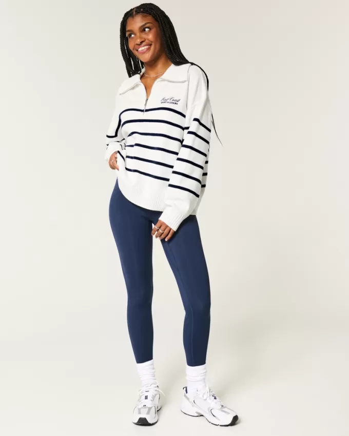 Oversized Half-Zip Graphic Sweater,Oversized Half-Zip Graphic Sweater Oversized Half-Zip Graphic Sweater,Oversized Half-Zip Graphic Sweater