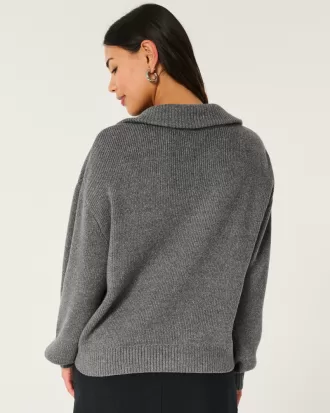 Oversized Half-Zip Sweater,Oversized Half-Zip Sweater