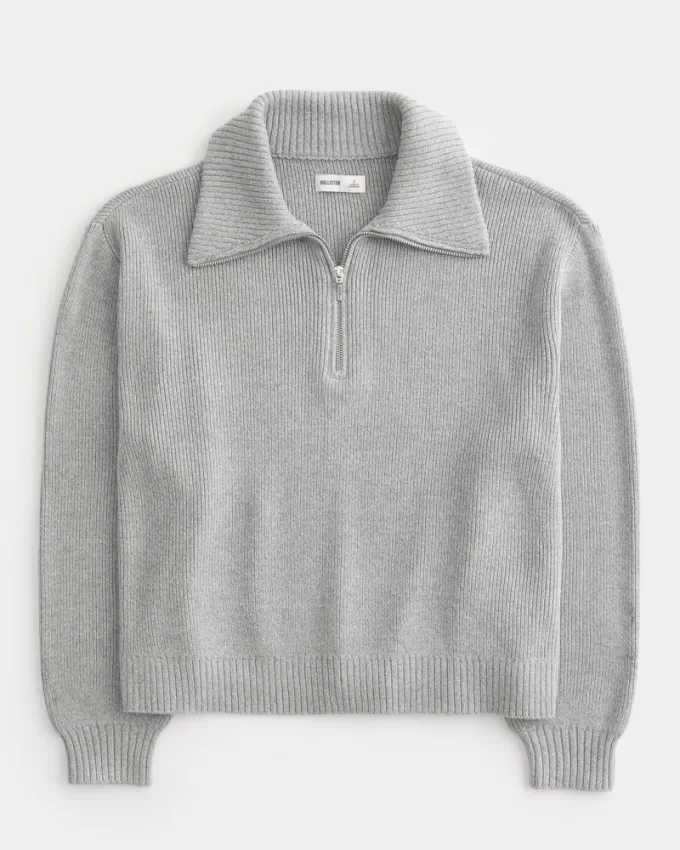Oversized Half-Zip Sweater,Oversized Half-Zip Sweater