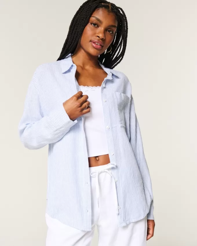 Oversized Linen-Blend Shirt,Oversized Linen-Blend Shirt Oversized Linen-Blend Shirt,Oversized Linen-Blend Shirt
