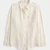 Oversized Linen-Blend Shirt,Oversized Linen-Blend Shirt Oversized Linen-Blend Shirt,Oversized Linen-Blend Shirt