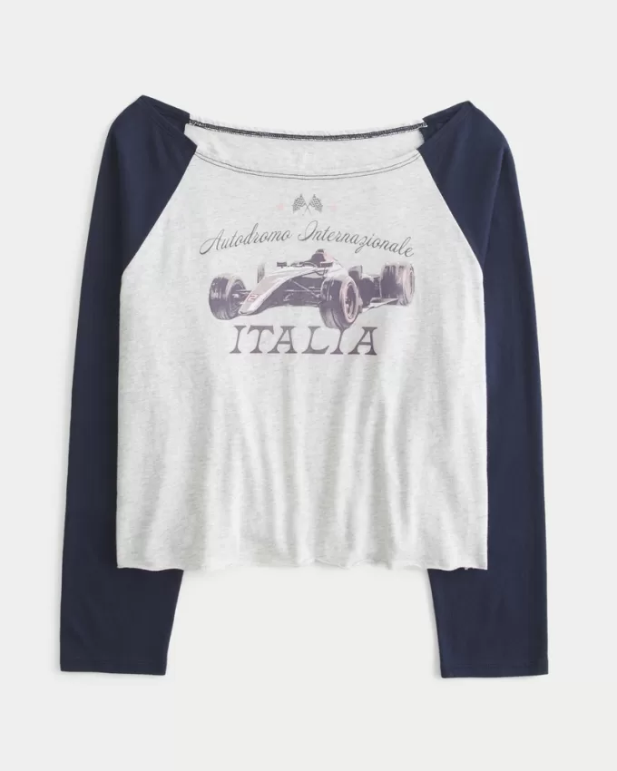 Oversized Long-Sleeve Racing Graphic Tee,Oversized Long-Sleeve Racing Graphic Tee Oversized Long-Sleeve Racing Graphic Tee,Oversized Long-Sleeve Racing Graphic Tee