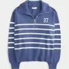 Oversized Number Graphic Half-Zip Sweater,Oversized Number Graphic Half-Zip Sweater Oversized Number Graphic Half-Zip Sweater,Oversized Number Graphic Half-Zip Sweater