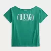 Oversized Off-the-Shoulder Chicago Graphic Tee,Oversized Off-the-Shoulder Chicago Graphic Tee Oversized Off-the-Shoulder Chicago Graphic Tee,Oversized Off-the-Shoulder Chicago Graphic Tee
