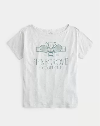 Oversized Off-the-Shoulder Pinegrove Racquet Club Graphic Tee,Oversized Off-the-Shoulder Pinegrove Racquet Club Graphic Tee Oversized Off-the-Shoulder Pinegrove Racquet Club Graphic Tee,Oversized Off-the-Shoulder Pinegrove Racquet Club Graphic Tee