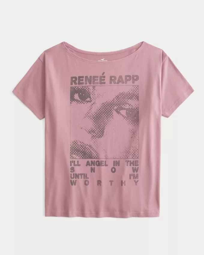 Oversized Off-the-Shoulder Reneé Rapp Graphic Tee,Oversized Off-the-Shoulder Reneé Rapp Graphic Tee Oversized Off-the-Shoulder Reneé Rapp Graphic Tee,Oversized Off-the-Shoulder Reneé Rapp Graphic Tee