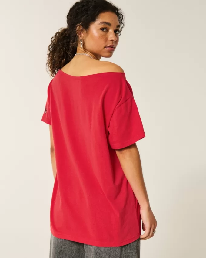 Oversized Off-the-Shoulder San Diego Speedway Graphic Tee,Oversized Off-the-Shoulder San Diego Speedway Graphic Tee Oversized Off-the-Shoulder San Diego Speedway Graphic Tee,Oversized Off-the-Shoulder San Diego Speedway Graphic Tee