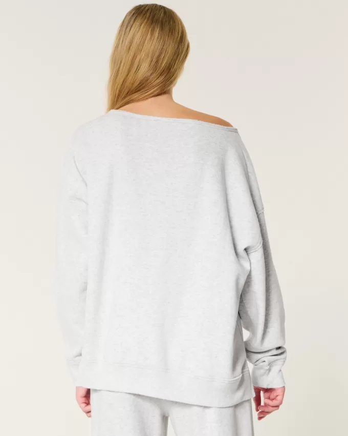 Oversized Off-the-Shoulder Sweatshirt,Oversized Off-the-Shoulder Sweatshirt Oversized Off-the-Shoulder Sweatshirt,Oversized Off-the-Shoulder Sweatshirt