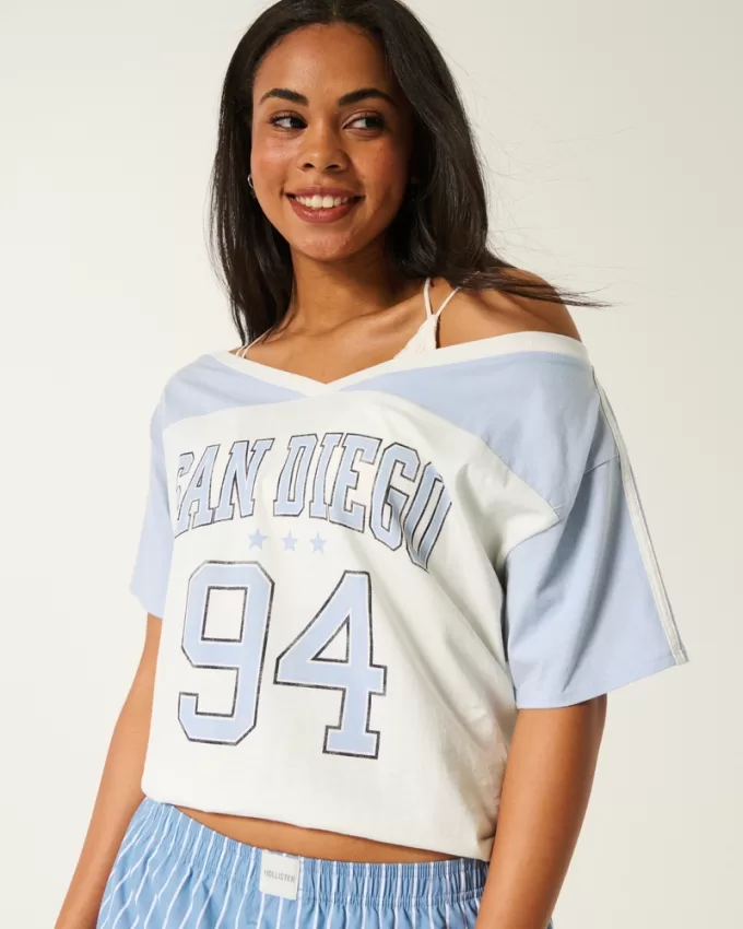 Oversized Off-the-Shoulder Varsity San Diego Graphic Tee,Oversized Off-the-Shoulder Varsity San Diego Graphic Tee Oversized Off-the-Shoulder Varsity San Diego Graphic Tee,Oversized Off-the-Shoulder Varsity San Diego Graphic Tee