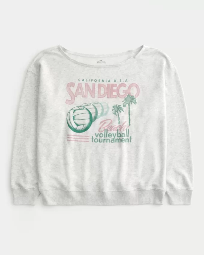Oversized Off-the-Shoulder Volleyball Graphic Sweatshirt,Oversized Off-the-Shoulder Volleyball Graphic Sweatshirt Oversized Off-the-Shoulder Volleyball Graphic Sweatshirt,Oversized Off-the-Shoulder Volleyball Graphic Sweatshirt