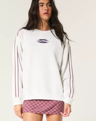 Oversized San Diego Graphic Crew Sweatshirt,Oversized San Diego Graphic Crew Sweatshirt Oversized San Diego Graphic Crew Sweatshirt,Oversized San Diego Graphic Crew Sweatshirt