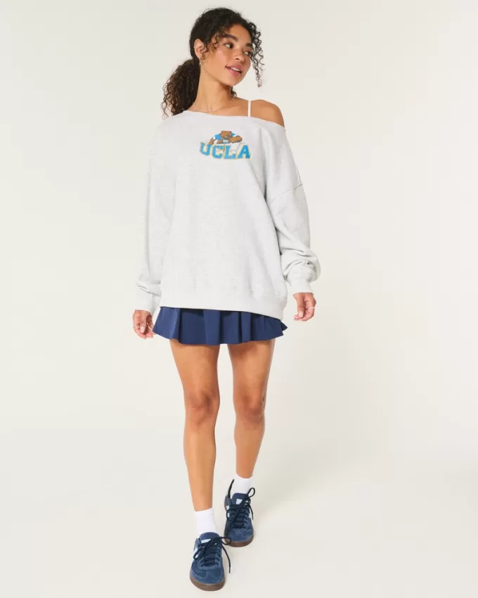 Oversized UCLA Off-the-Shoulder Sweatshirt,Oversized UCLA Off-the-Shoulder Sweatshirt Oversized UCLA Off-the-Shoulder Sweatshirt,Oversized UCLA Off-the-Shoulder Sweatshirt