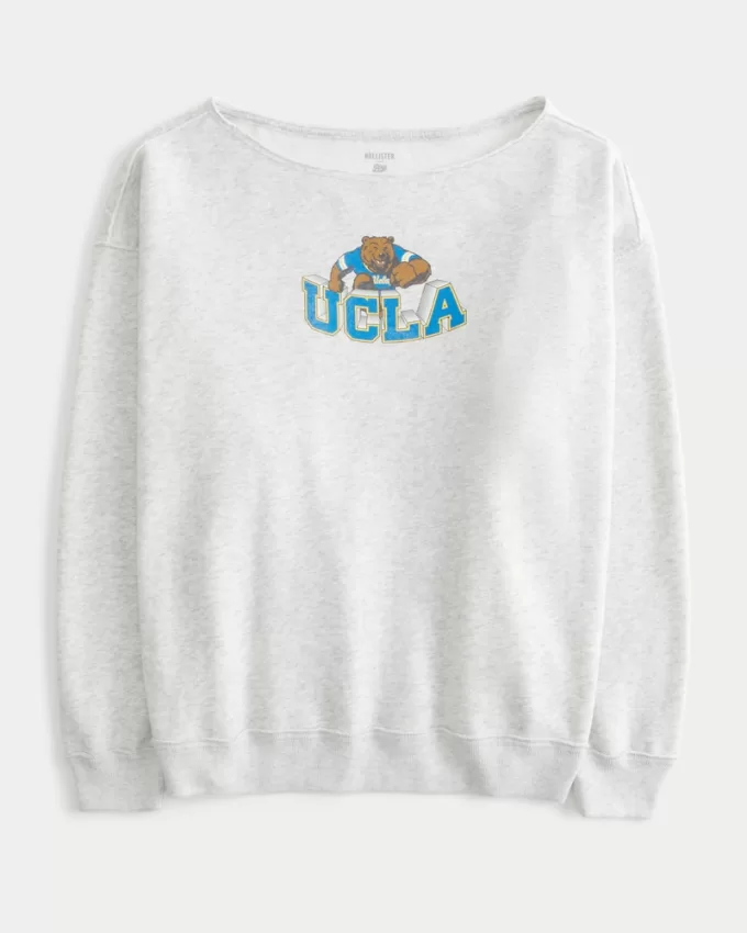 Oversized UCLA Off-the-Shoulder Sweatshirt,Oversized UCLA Off-the-Shoulder Sweatshirt Oversized UCLA Off-the-Shoulder Sweatshirt,Oversized UCLA Off-the-Shoulder Sweatshirt