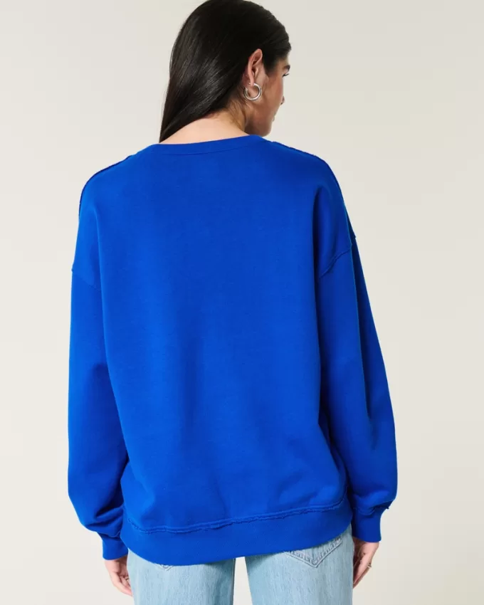 Oversized University of Florida Graphic Notch-Neck Sweatshirt,Oversized University of Florida Graphic Notch-Neck Sweatshirt Oversized University of Florida Graphic Notch-Neck Sweatshirt,Oversized University of Florida Graphic Notch-Neck Sweatshirt
