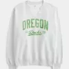 Oversized University of Oregon Graphic Notch-Neck Sweatshirt,Oversized University of Oregon Graphic Notch-Neck Sweatshirt Oversized University of Oregon Graphic Notch-Neck Sweatshirt,Oversized University of Oregon Graphic Notch-Neck Sweatshirt