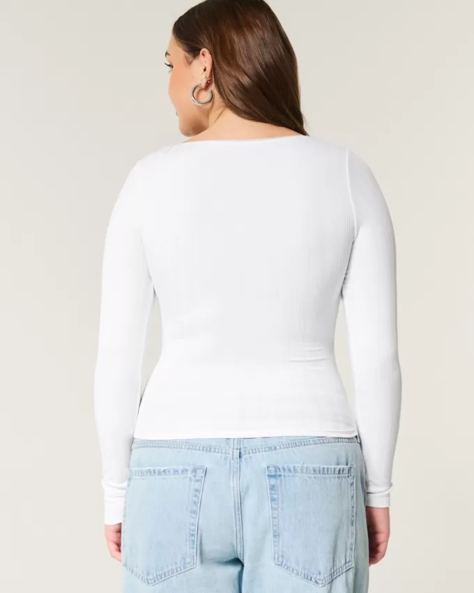 Pointelle Seamless Fabric Scoop Top,Pointelle Seamless Fabric Scoop Top Pointelle Seamless Fabric Scoop Top,Pointelle Seamless Fabric Scoop Top