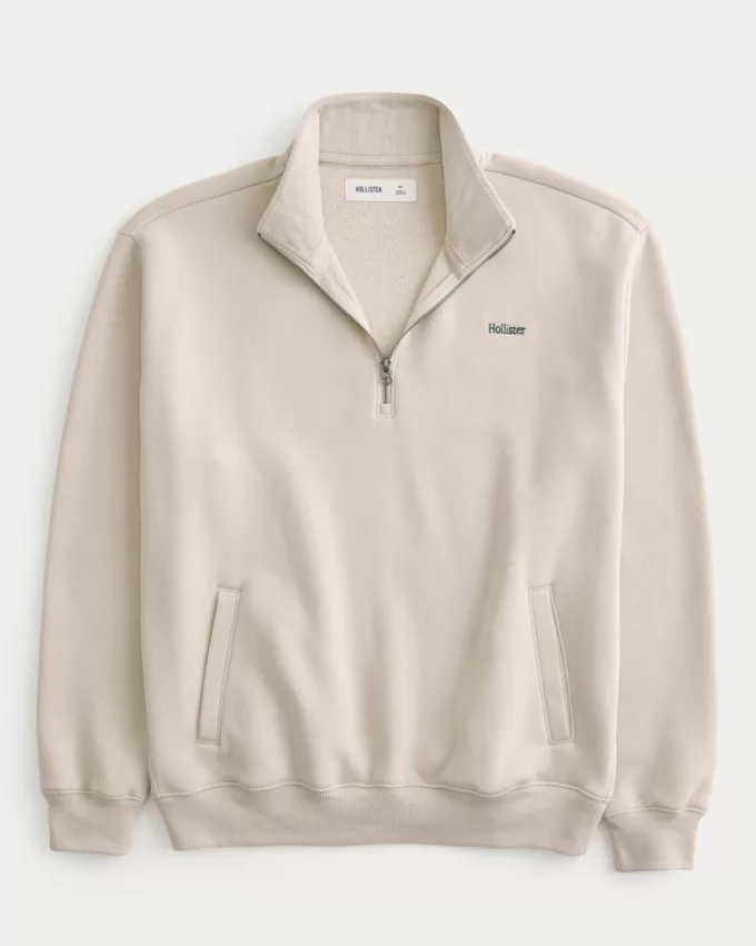 Relaxed Half-Zip Logo Sweatshirt,Relaxed Half-Zip Logo Sweatshirt Relaxed Half-Zip Logo Sweatshirt,Relaxed Half-Zip Logo Sweatshirt