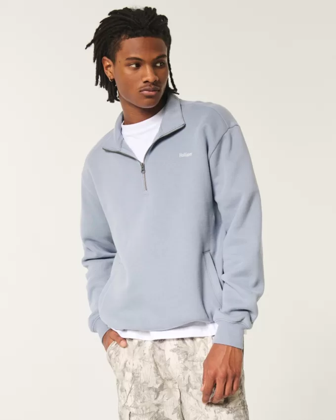 Relaxed Half-Zip Logo Sweatshirt,Relaxed Half-Zip Logo Sweatshirt Relaxed Half-Zip Logo Sweatshirt,Relaxed Half-Zip Logo Sweatshirt