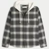 Relaxed Hooded Flannel Shirt,Relaxed Hooded Flannel Shirt Relaxed Hooded Flannel Shirt,Relaxed Hooded Flannel Shirt