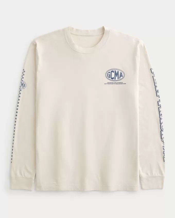 Relaxed Long-Sleeve California Motorsports Graphic Tee,Relaxed Long-Sleeve California Motorsports Graphic Tee Relaxed Long-Sleeve California Motorsports Graphic Tee,Relaxed Long-Sleeve California Motorsports Graphic Tee