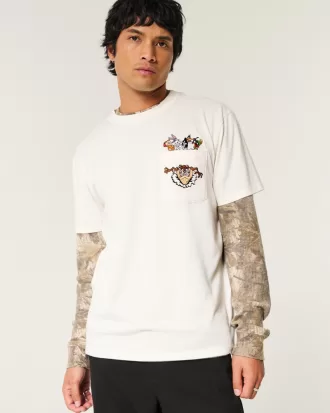 Relaxed Looney Tunes Graphic Pocket Tee,Relaxed Looney Tunes Graphic Pocket Tee Relaxed Looney Tunes Graphic Pocket Tee,Relaxed Looney Tunes Graphic Pocket Tee