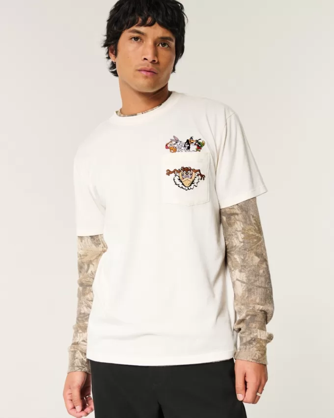 Relaxed Looney Tunes Graphic Pocket Tee,Relaxed Looney Tunes Graphic Pocket Tee Relaxed Looney Tunes Graphic Pocket Tee,Relaxed Looney Tunes Graphic Pocket Tee