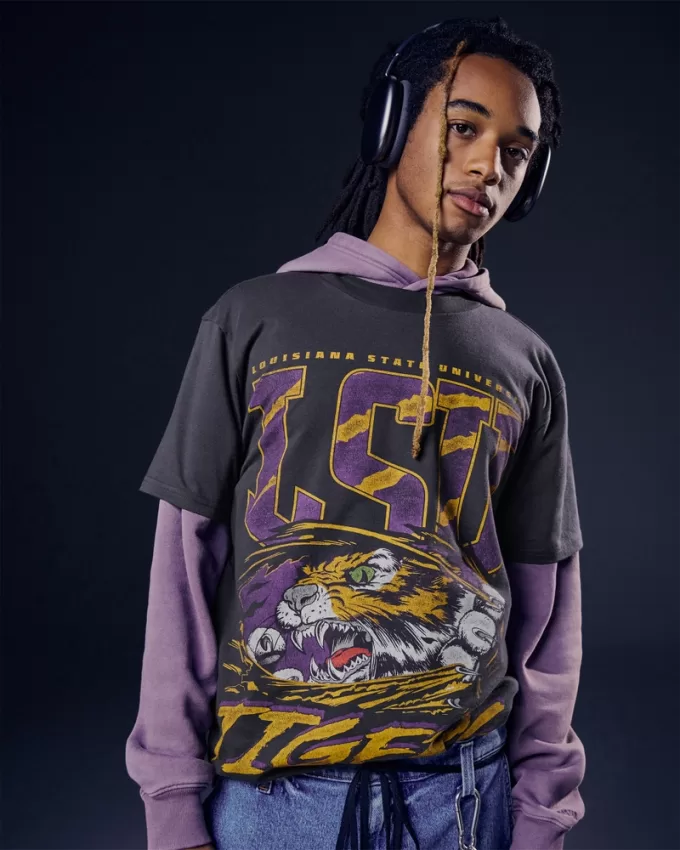 Relaxed Louisiana State University Tigers Graphic Tee,Relaxed Louisiana State University Tigers Graphic Tee Relaxed Louisiana State University Tigers Graphic Tee,Relaxed Louisiana State University Tigers Graphic Tee