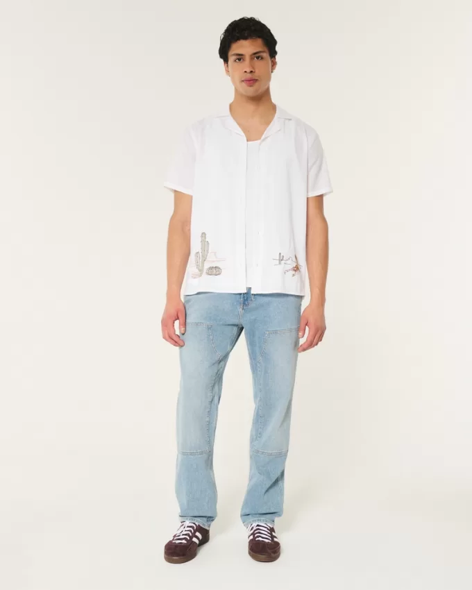 Relaxed Short-Sleeve Embroidered Western Graphic Shirt,Relaxed Short-Sleeve Embroidered Western Graphic Shirt Relaxed Short-Sleeve Embroidered Western Graphic Shirt,Relaxed Short-Sleeve Embroidered Western Graphic Shirt