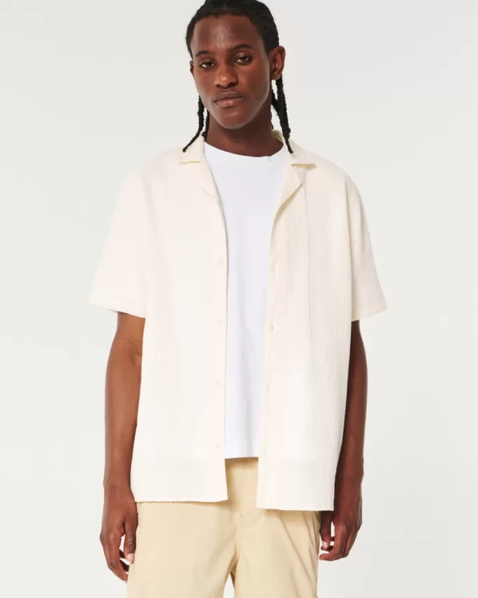 Relaxed Textured Short-Sleeve Shirt,Relaxed Textured Short-Sleeve Shirt Relaxed Textured Short-Sleeve Shirt,Relaxed Textured Short-Sleeve Shirt