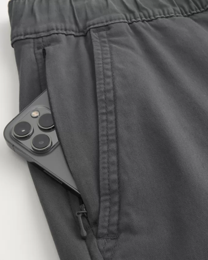 Relaxed Twill Cargo Joggers,Relaxed Twill Cargo Joggers