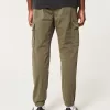 Relaxed Twill Cargo Joggers,Relaxed Twill Cargo Joggers
