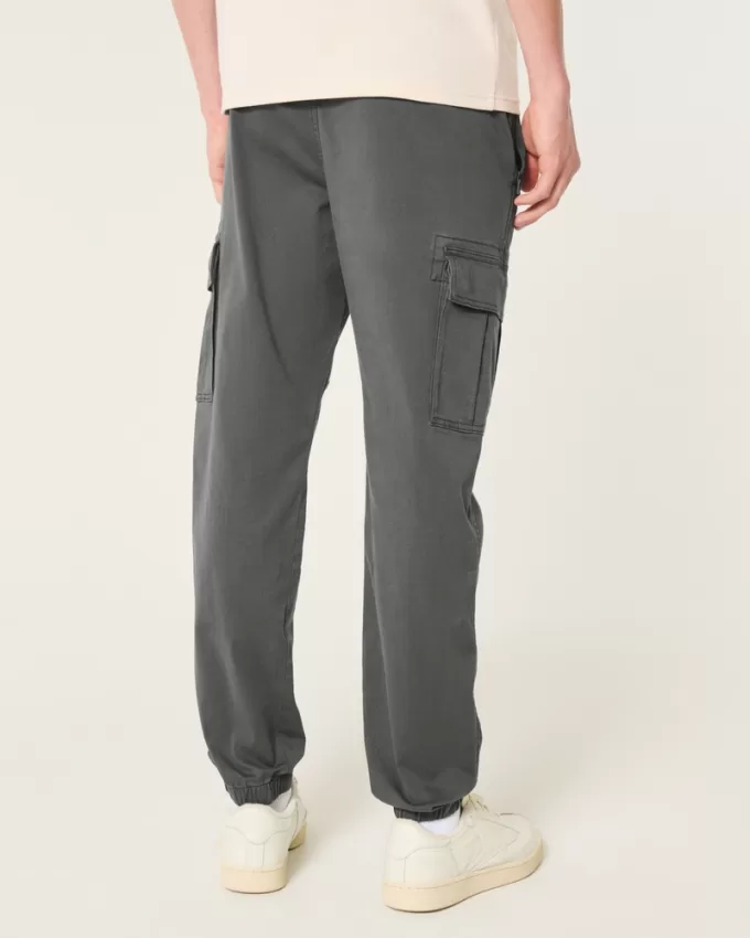 Relaxed Twill Cargo Joggers,Relaxed Twill Cargo Joggers