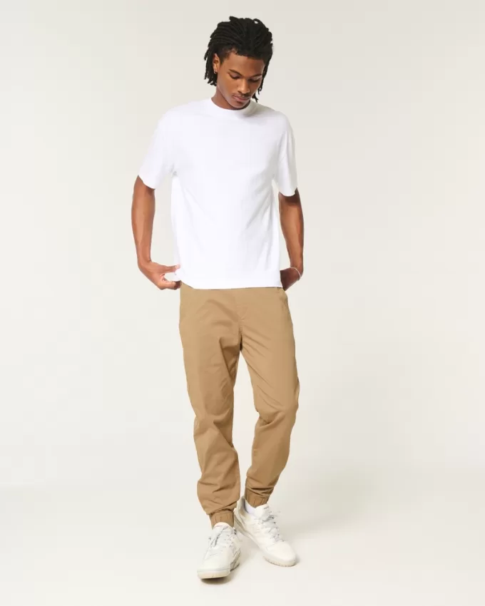 Relaxed Twill Joggers,Relaxed Twill Joggers