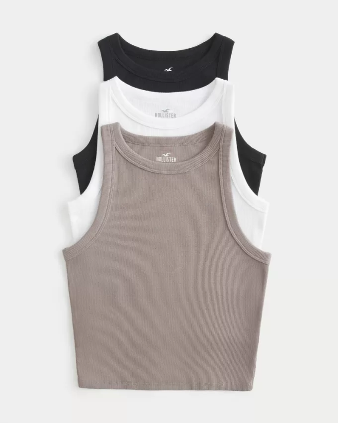 Ribbed High-Neck Tank 3-Pack,Ribbed High-Neck Tank 3-Pack Ribbed High-Neck Tank 3-Pack,Ribbed High-Neck Tank 3-Pack